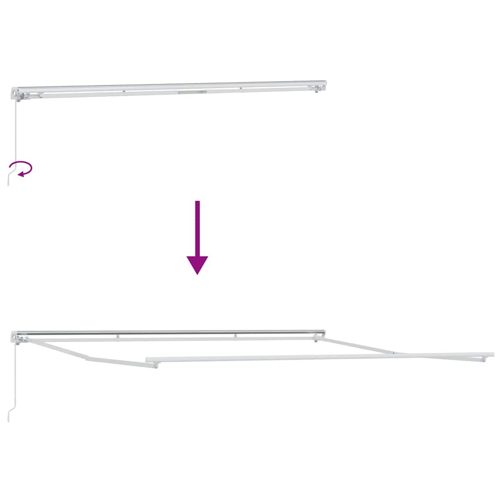 Struttura della tenda Bianco 500 × 350 cm Alluminio