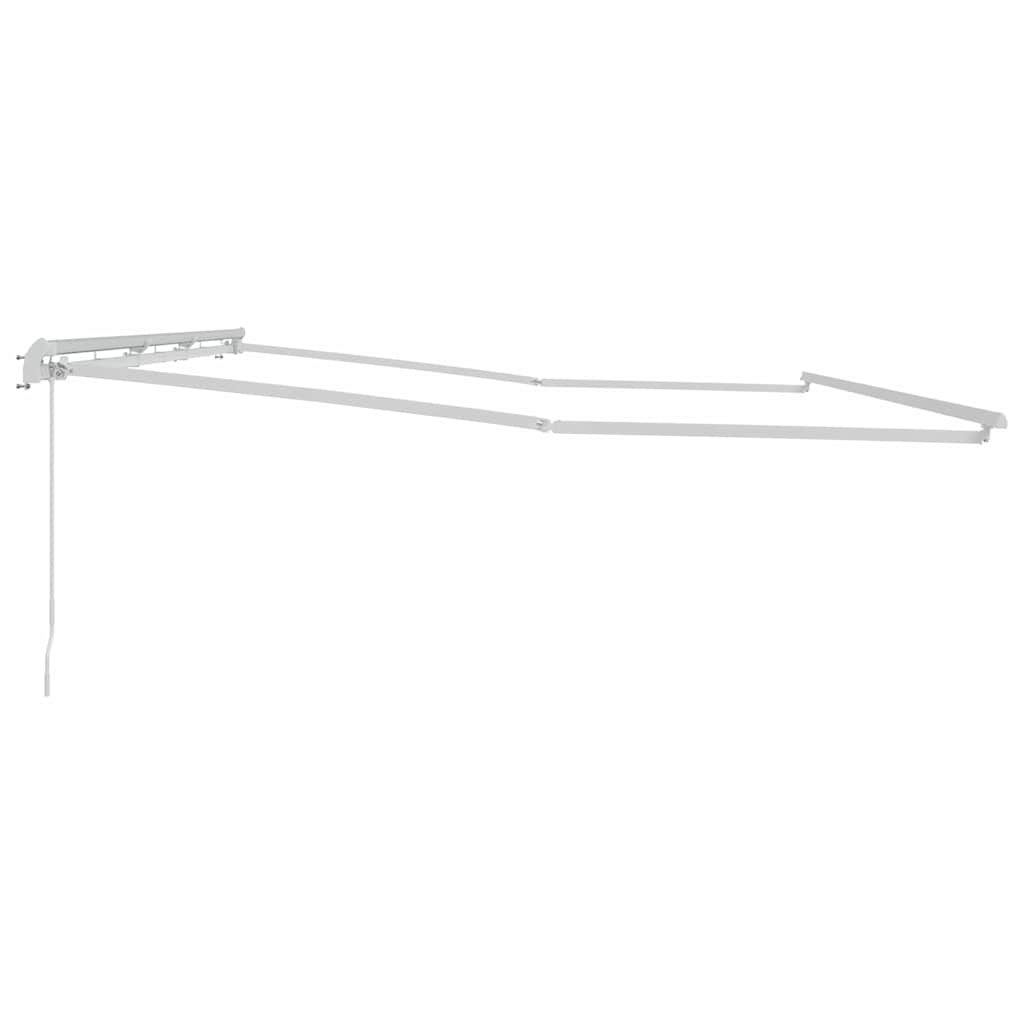Tenda da Sole Bianco 6 × 3,5 m Metallo - homemem39