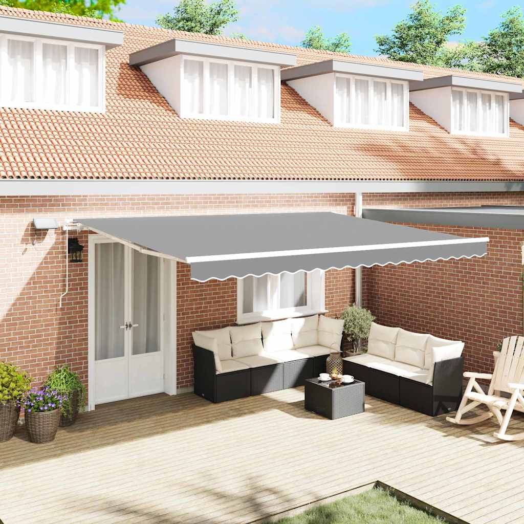 Tenda da Sole con Bianco 4 × 3 m Metallo - homemem39