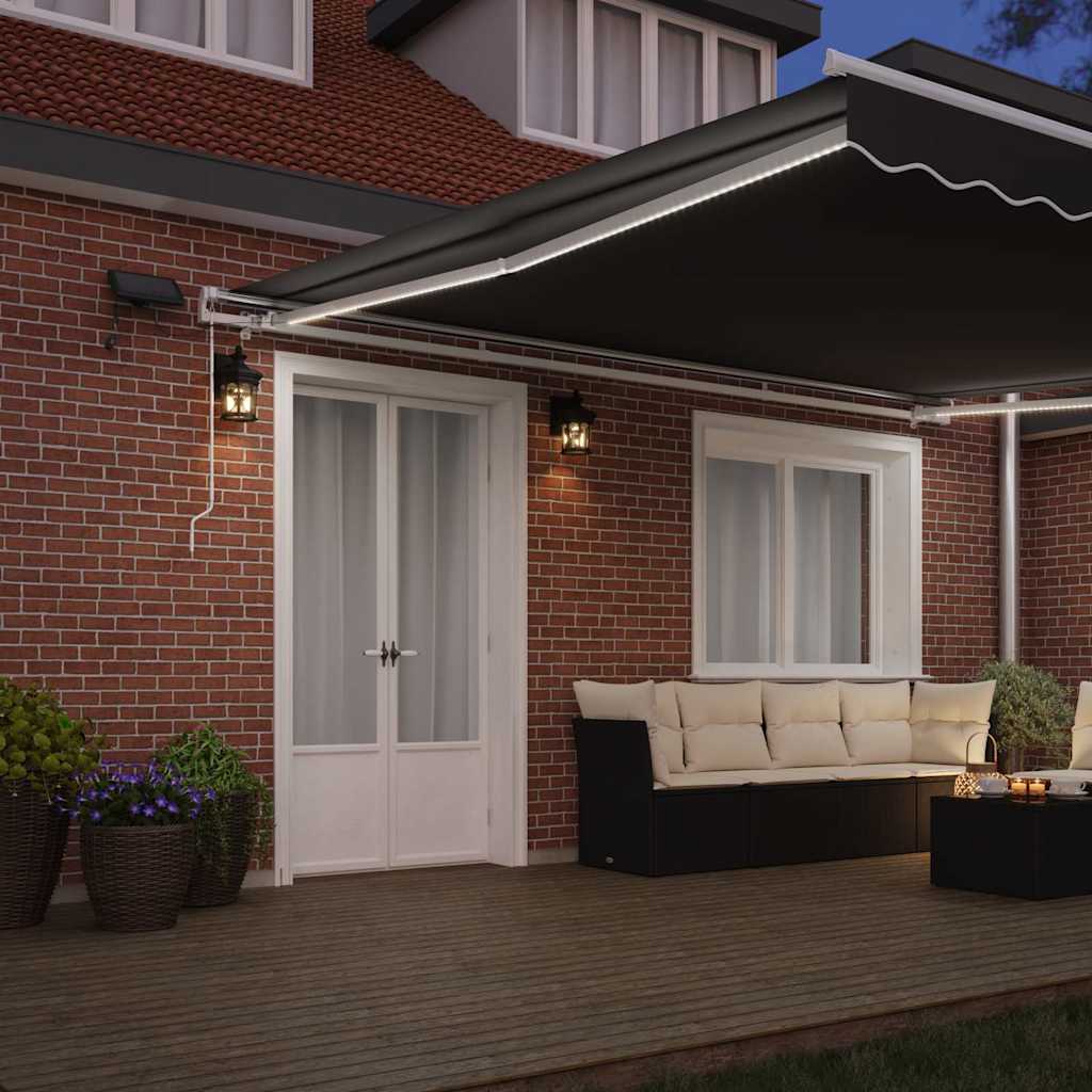 Tenda da Sole con Bianco 4 × 3,5 m Metallo - homemem39