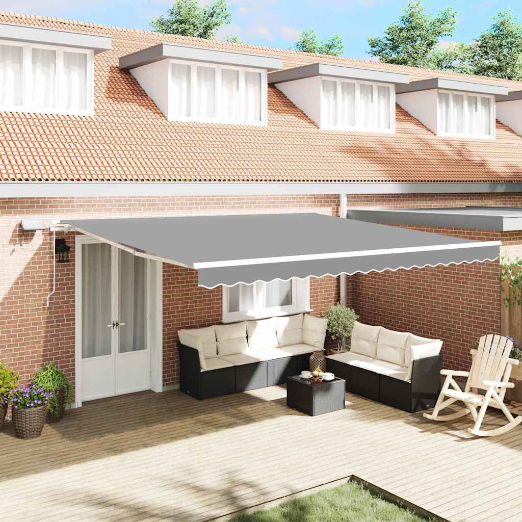 Tenda da Sole con Bianco 5 × 3,5 m Metallo - homemem39