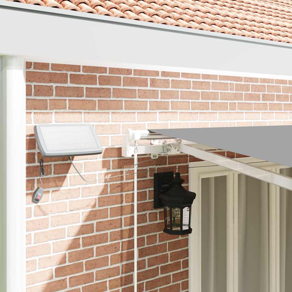 Tenda da Sole con Bianco 6 × 3,5 m Metallo - homemem39