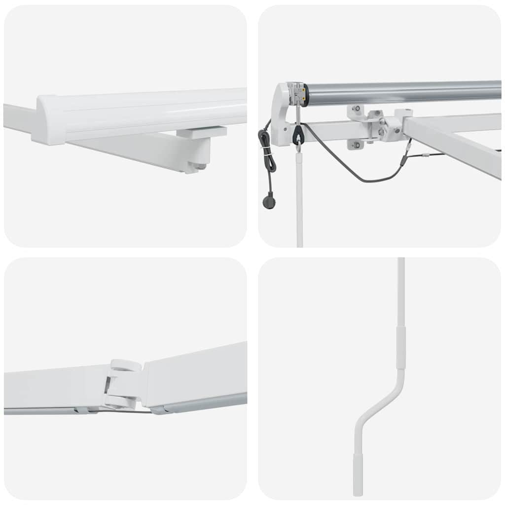 Tenda da Sole Bianco 5 x 3 m Metallo - homemem39