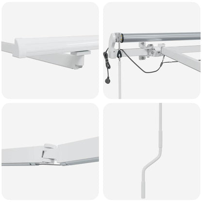 Tenda da Sole con Bianco 6 x 3 m Metallo - homemem39