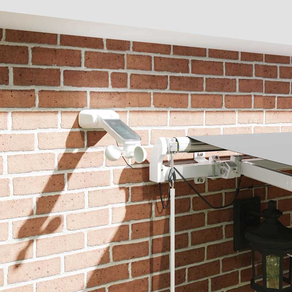 Tenda da Sole con Bianco 4,5 × 3,5 m Metallo - homemem39