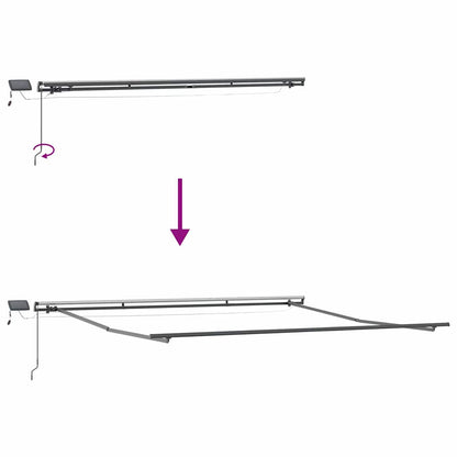 Struttura della tenda Antracite 500 × 350 cm Alluminio
