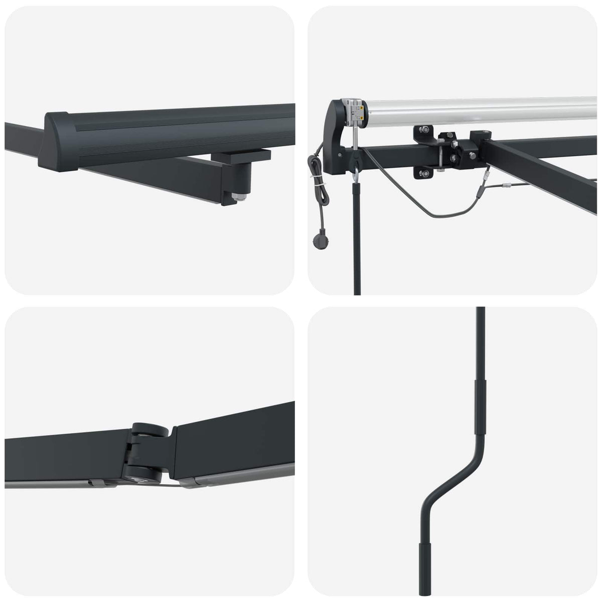 Telaio tenda da sole elettrico con LED e sensore 3,5 x 2,5 m