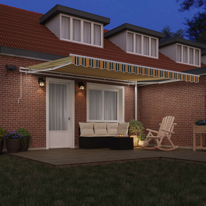 Telaio tenda da sole elettrico con LED e sensore 5 x 3 m