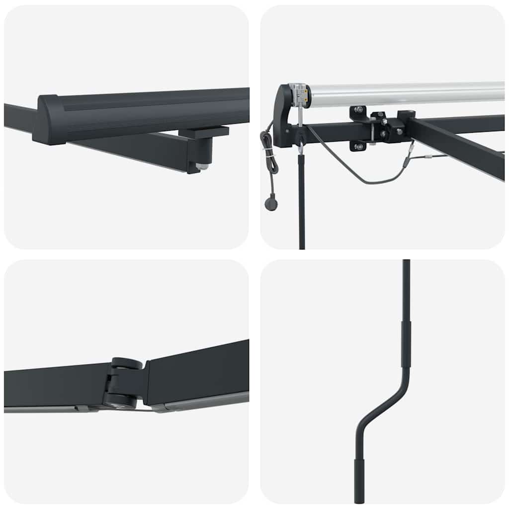 Tenda da Sole con Antracite 6 × 3,5 m Metallo - homemem39