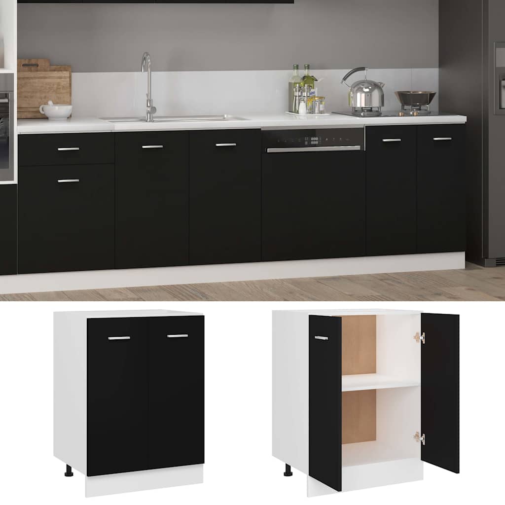 Armadio Inferiore “Lyon” Nero 60x46x81,5 cm