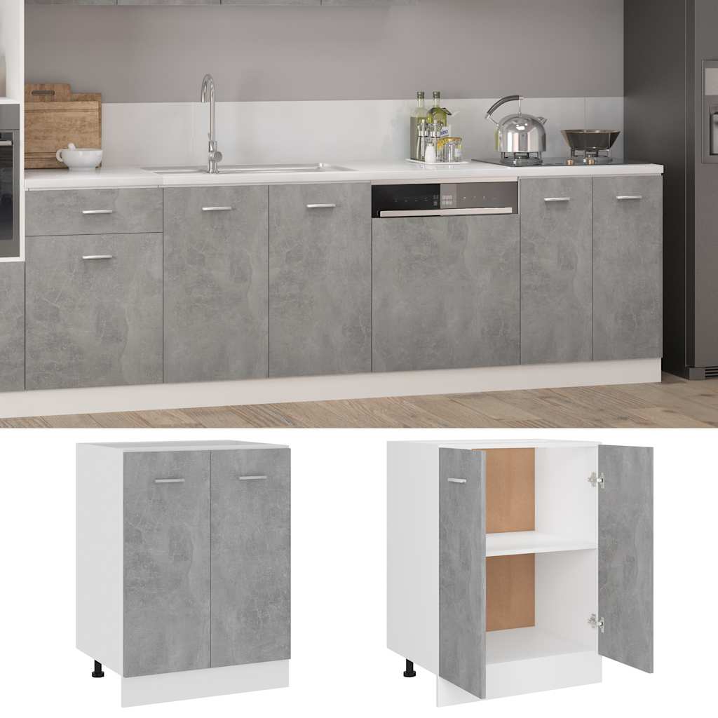Armadio Inferiore “Lyon” Grigio Cemento 60x46x81,5cm