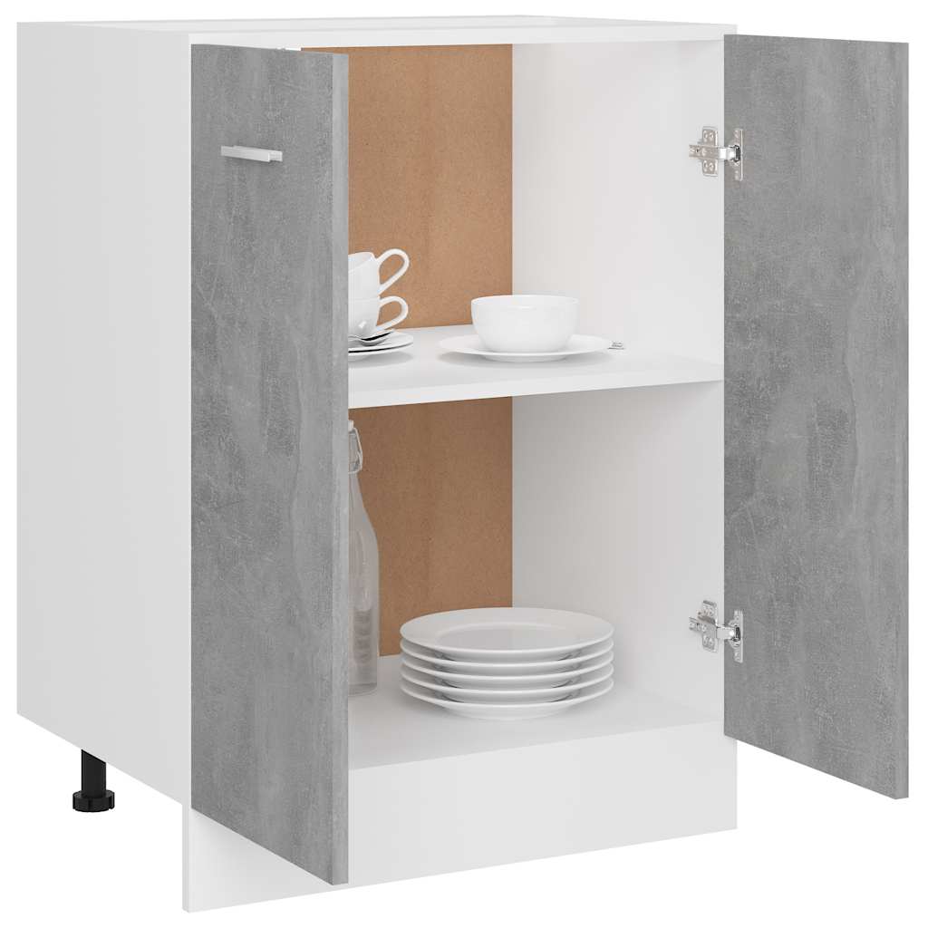 Armadio Inferiore “Lyon” Grigio Cemento 60x46x81,5cm