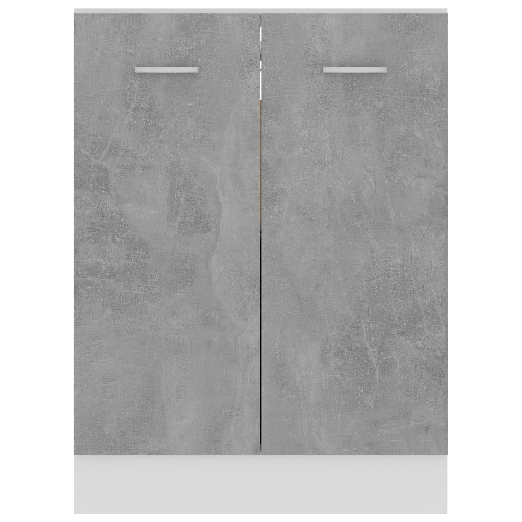Armadio Inferiore “Lyon” Grigio Cemento 60x46x81,5cm - homemem39