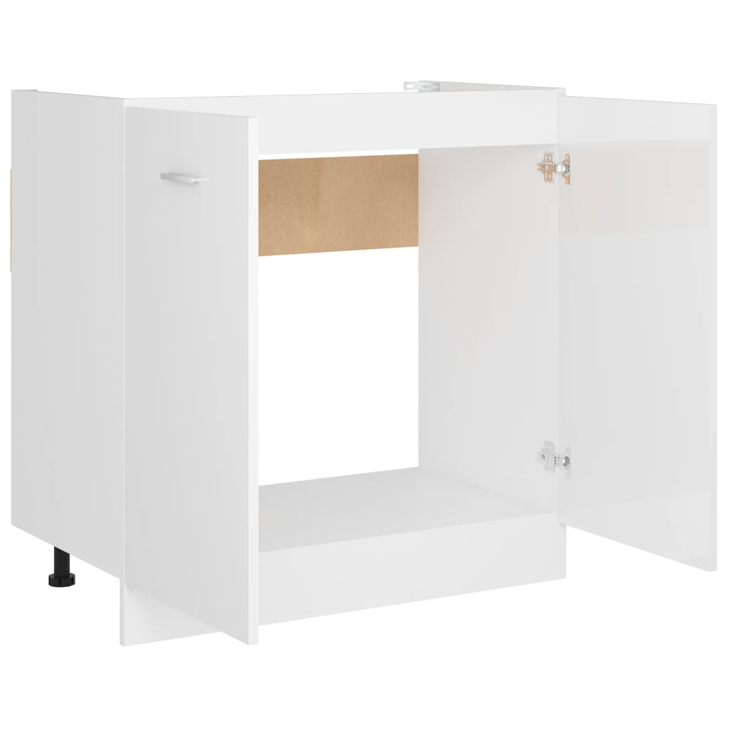 Mobile Sottolavello “Lyon” Bianco Lucido 80x46x81,5 - homemem39