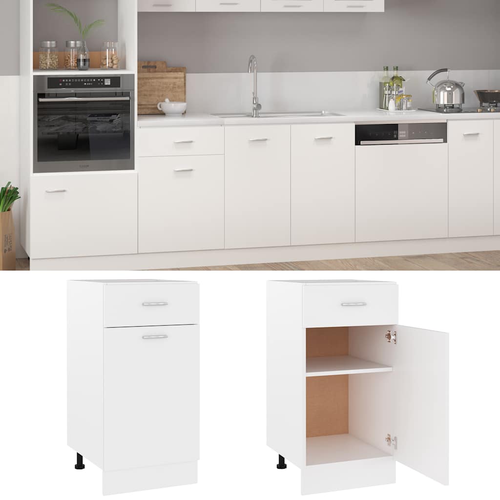 Armadio Inferiore Cassetto “Lyon” Bianco 40x46x81,5
