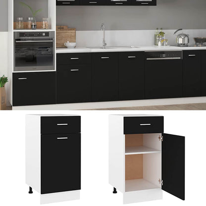 Armadio Inferiore Cassetto “Lyon” Nero 40x46x81,5cm