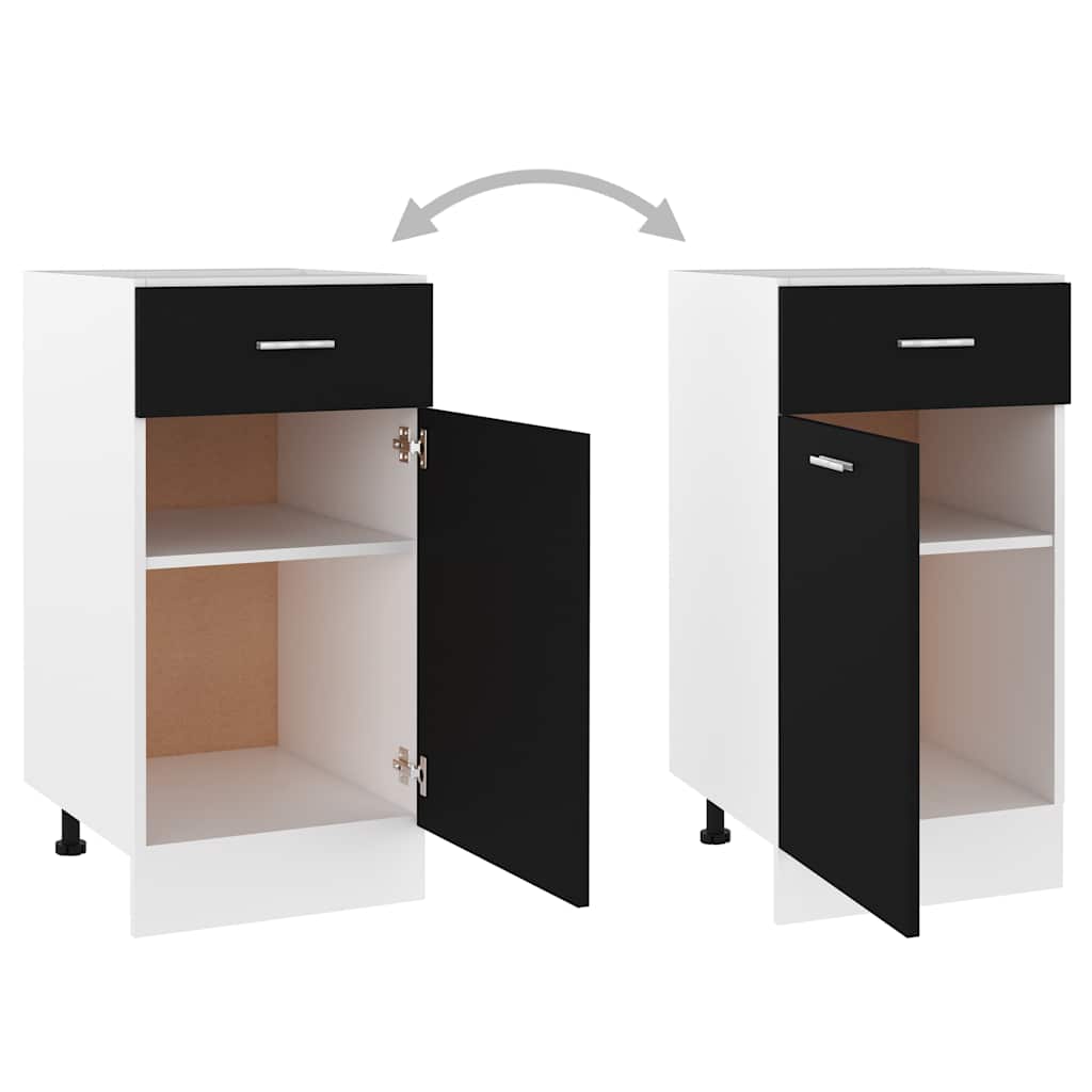Armadio Inferiore Cassetto “Lyon” Nero 40x46x81,5cm