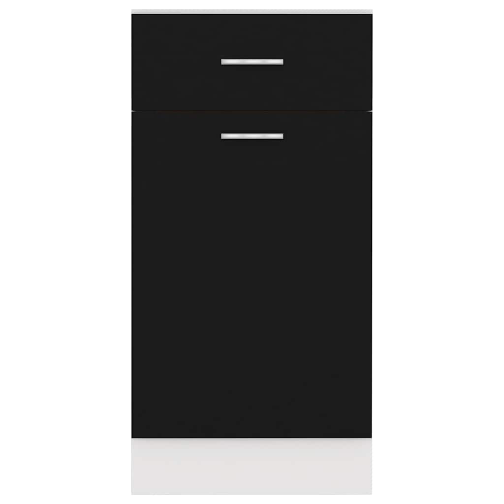 Armadio Inferiore Cassetto “Lyon” Nero 40x46x81,5cm