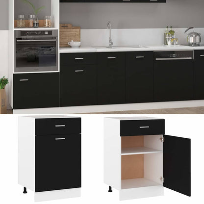Armadio con Cassetto “Lyon” Nero 50x46x81,5 cm