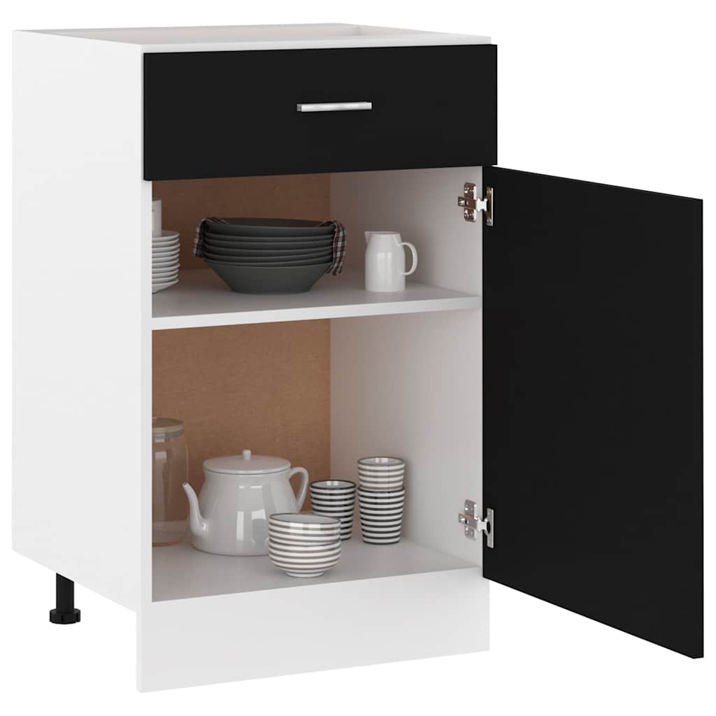Armadio con Cassetto “Lyon” Nero 50x46x81,5 cm