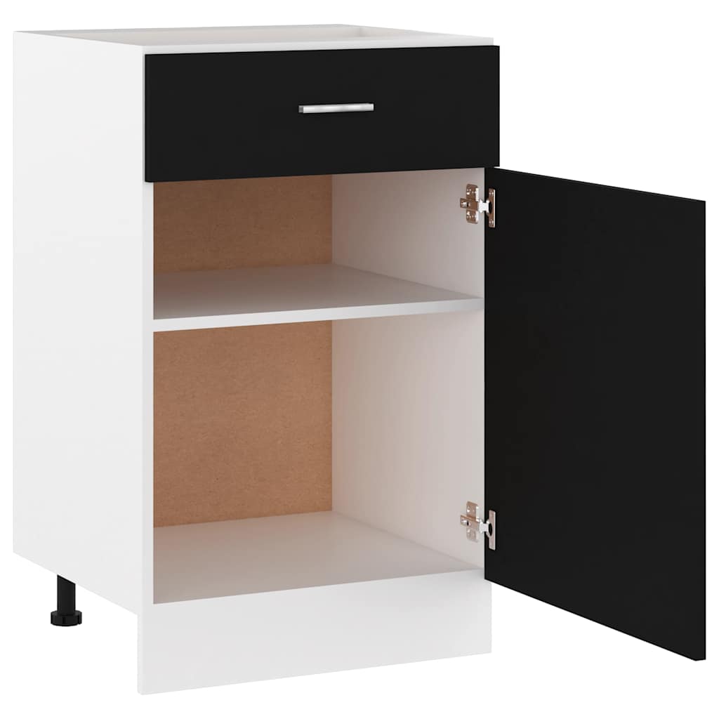 Armadio con Cassetto “Lyon” Nero 50x46x81,5 cm