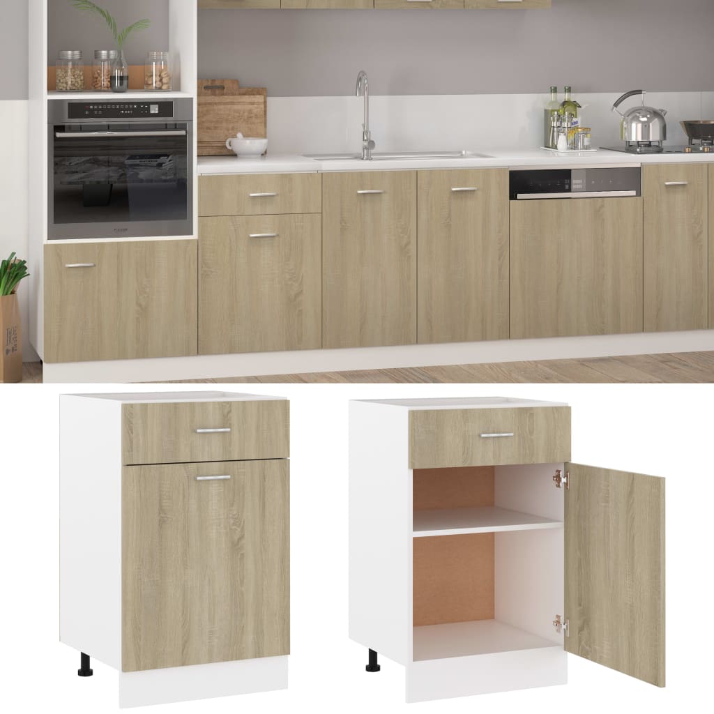 Armadio Inferiore Cassetto “Lyon” Rovere Sonoma 50x46x81,5