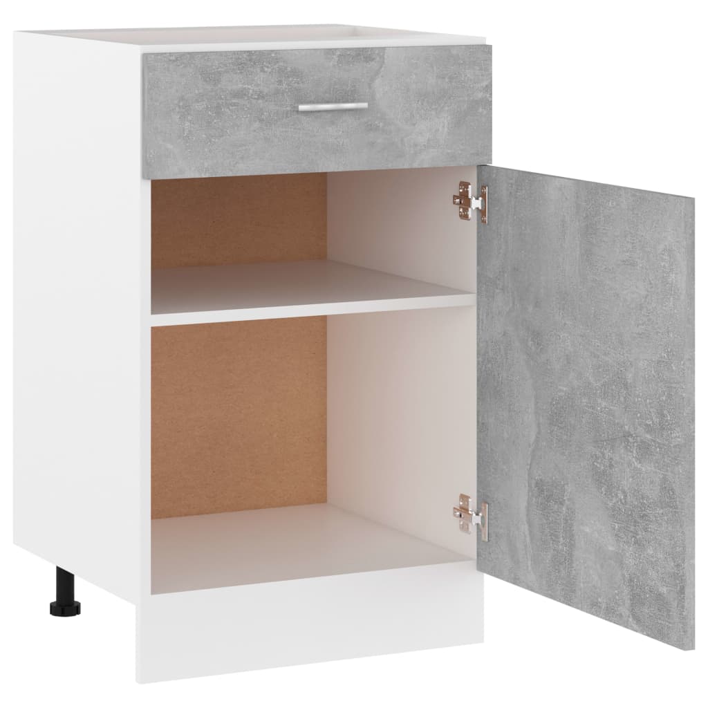 Armadio Inferiore Cassetto “Lyon” Grigio Cemento 50x46x81,5