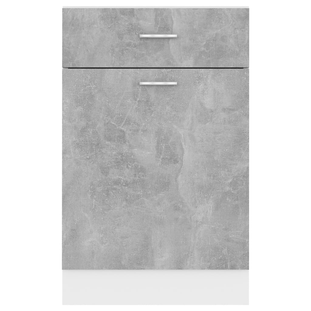 Armadio Inferiore Cassetto “Lyon” Grigio Cemento 50x46x81,5