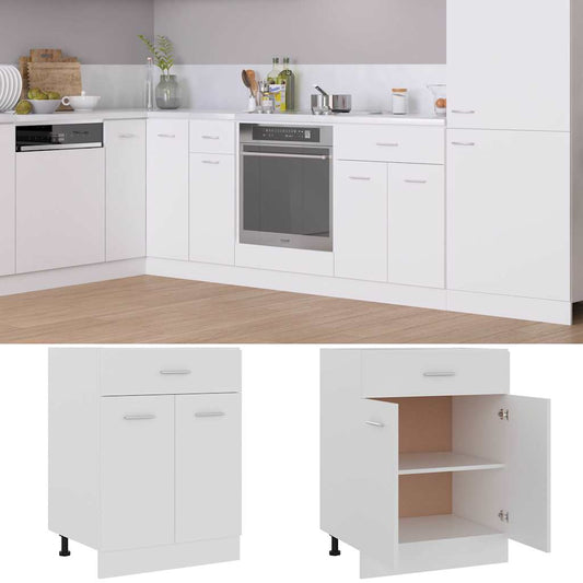Armadio Inferiore con Cassetto “Lyon” Bianco 60x46x81,5 cm
