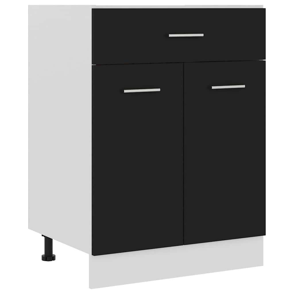 Armadio Inferiore con Cassetto “Lyon” Nero 60x46x81,5 cm