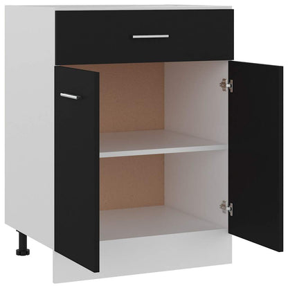 Armadio Inferiore con Cassetto “Lyon” Nero 60x46x81,5 cm