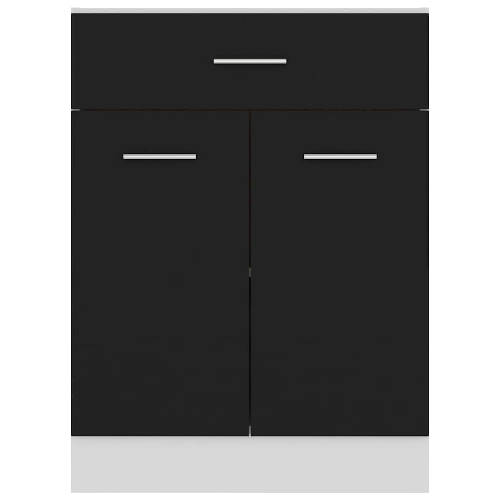 Armadio Inferiore con Cassetto “Lyon” Nero 60x46x81,5 cm