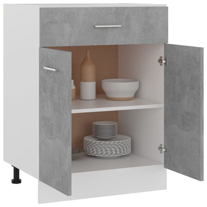 Armadio Inferiore Cassetto Grigio Cemento 60x46x81,5Multistrato | homemem39