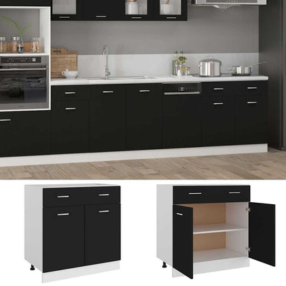 Mobile Inferiore Cassetto “Lyon” Nero 80x46x81,5 cm