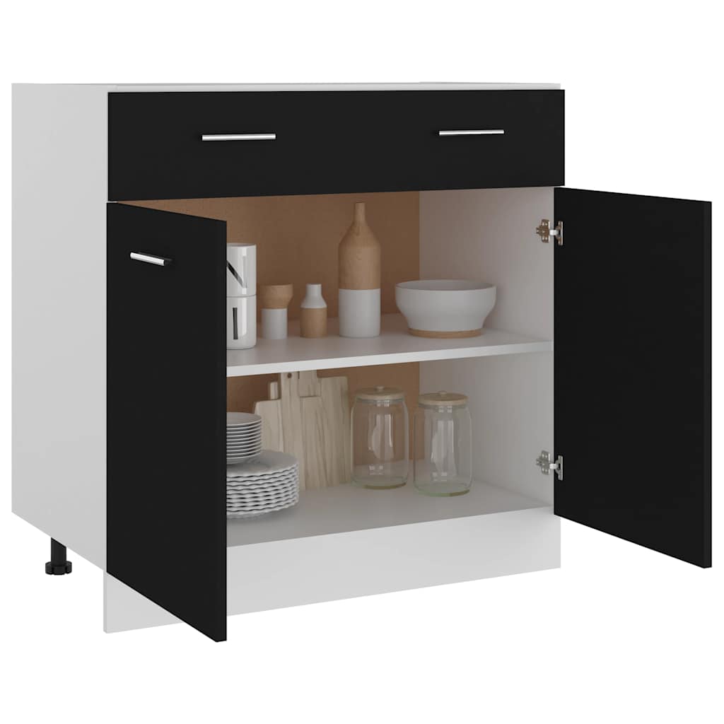 Mobile Inferiore Cassetto “Lyon” Nero 80x46x81,5 cm
