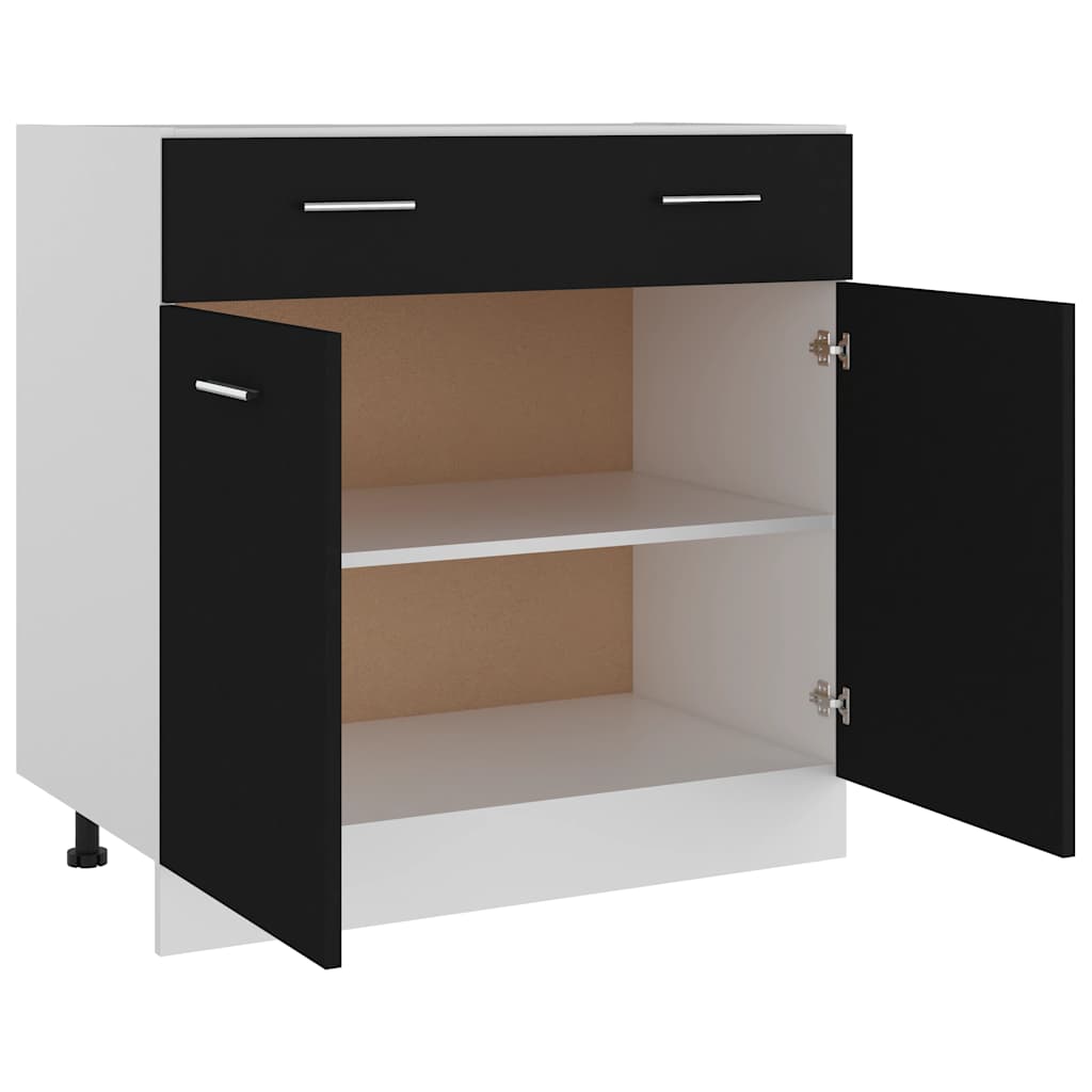Mobile Inferiore Cassetto “Lyon” Nero 80x46x81,5 cm