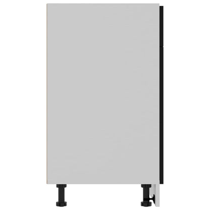 Mobile Inferiore Cassetto “Lyon” Nero 80x46x81,5 cm - homemem39