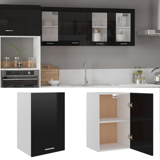 Mobile Pensile “Lyon” Nero Lucido 39,5x31x60 cm | homemem39