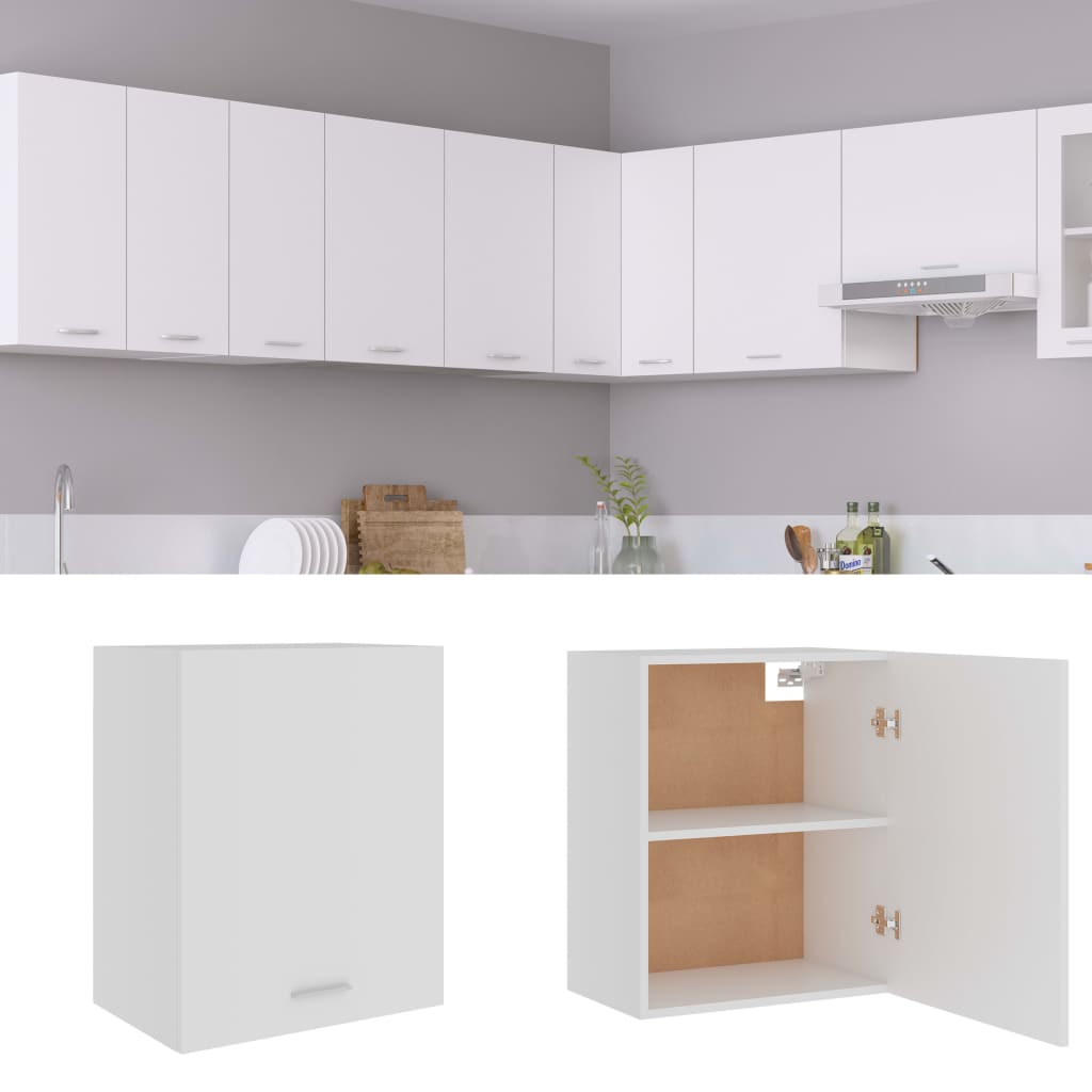Mobile Pensile “Lyon” Bianco 50x31x60 cm in Legno Multistrato