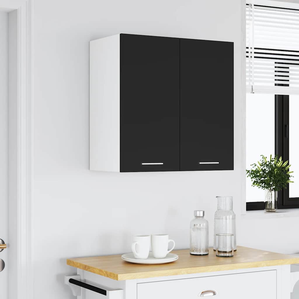 Mobile Pensile “Lyon” Nero 60x31x60 cm in Legno Multistrato