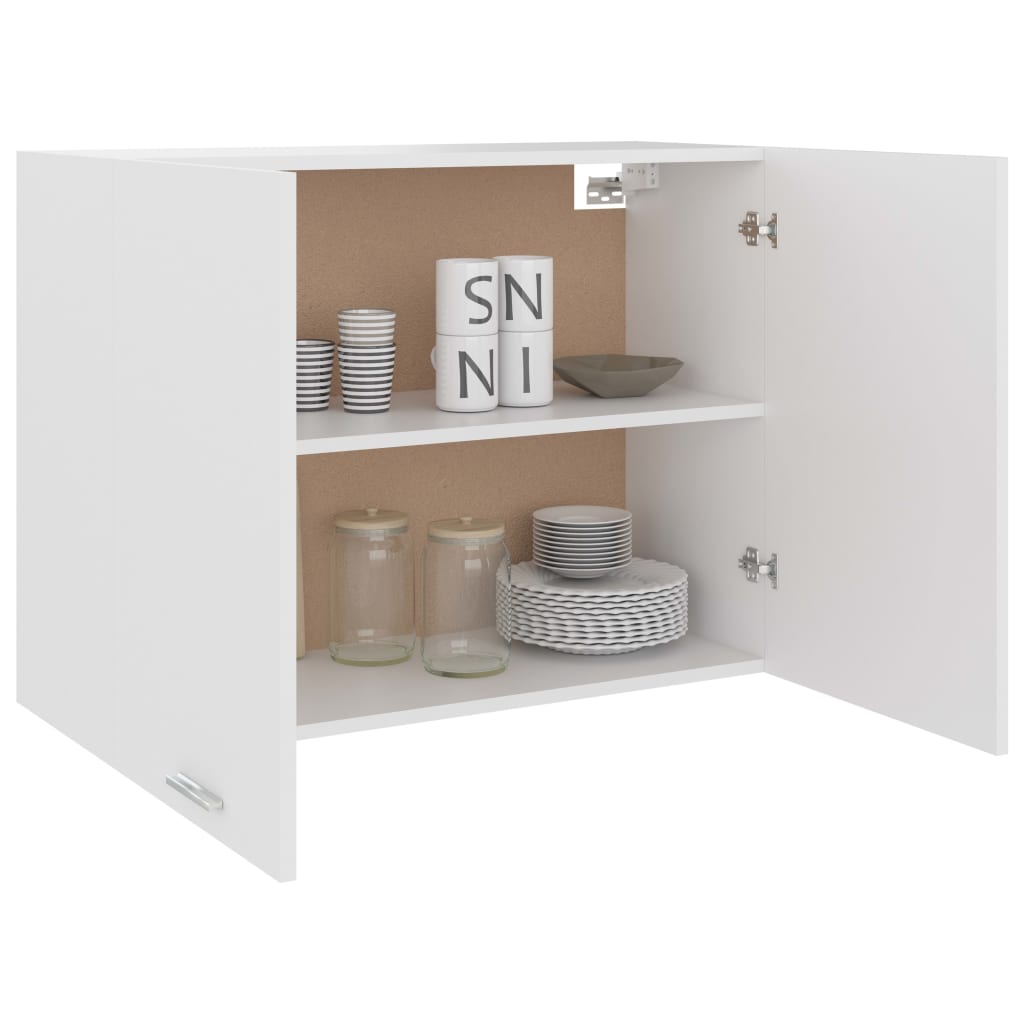 Mobile Pensile “Lyon” Bianco 80x31x60 cm in Legno Multistrato