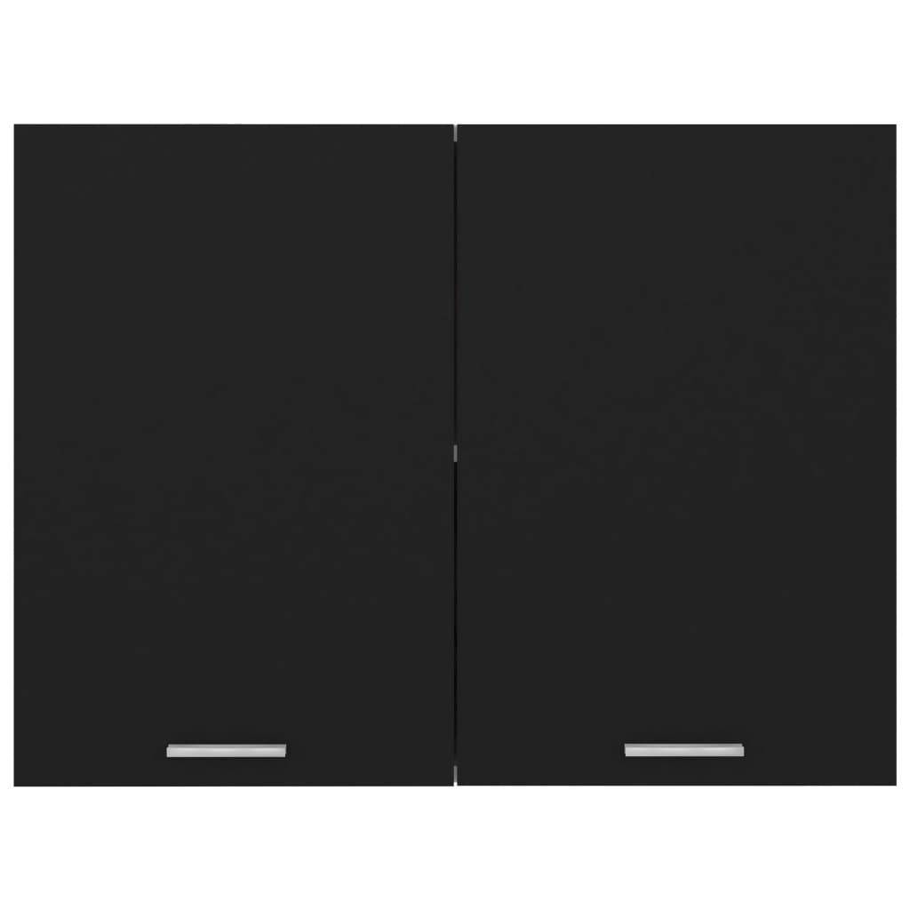 Mobile Pensile “Lyon” Nero 80x31x60 cm in Legno Multistrato | homemem39