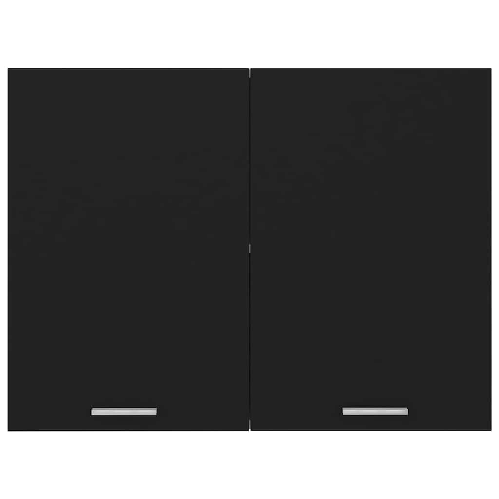 Mobile Pensile “Lyon” Nero 80x31x60 cm in Legno Multistrato