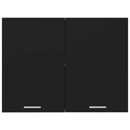 Mobile Pensile “Lyon” Nero 80x31x60 cm in Legno Multistrato