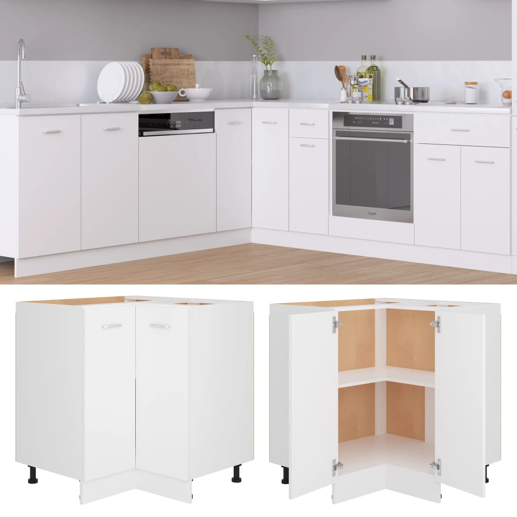 Armadio Angolare “Lyon” Bianco 75,5x75,5x81,5 cm