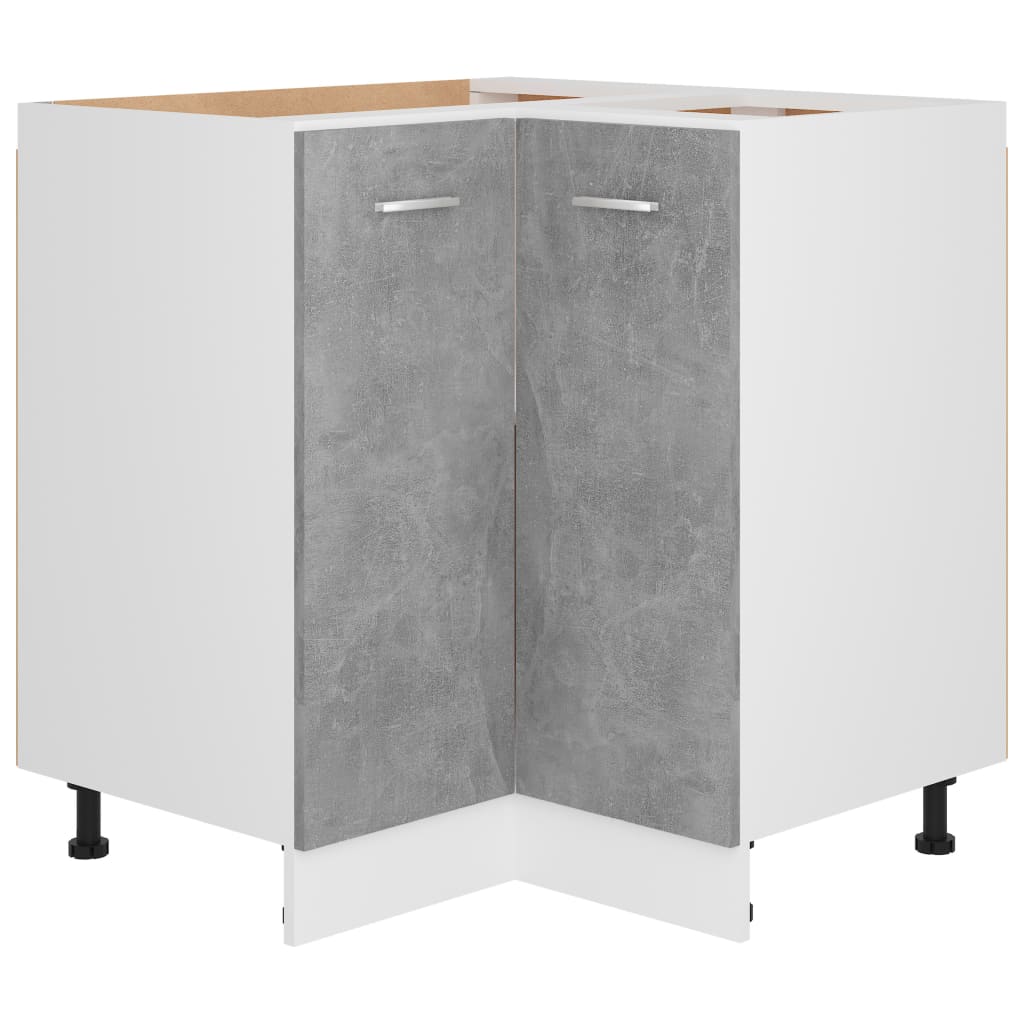 Mobile Angolare “Lyon” Grigio Cemento 75,5x75,5x81,5 cm in