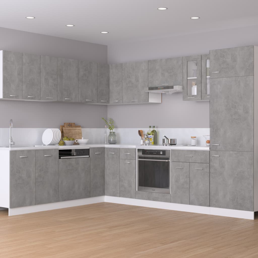 Mobile Angolare “Lyon” Grigio Cemento 75,5x75,5x81,5 cm in
