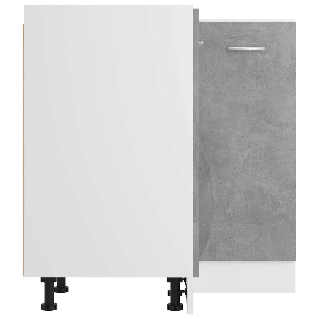 Mobile Angolare “Lyon” Grigio Cemento 75,5x75,5x81,5 cm in