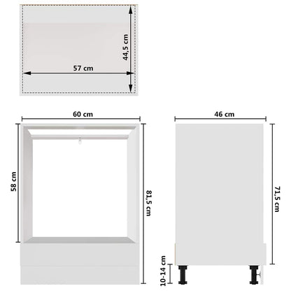 Armadio per Forno “Riga” Bianco 60x46x81,5 cm