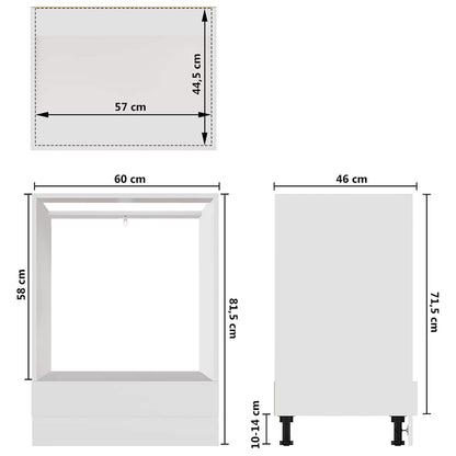 Armadio per Forno “Riga” Bianco 60x46x81,5 cm